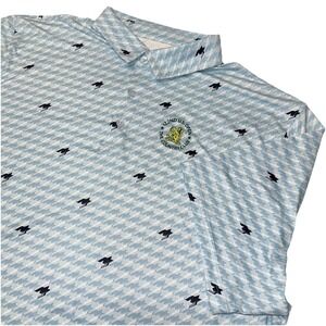 U. S.‎ Open 122nd The Country Club Squirrel Blue Geometric Golf Polo Men's 3XL